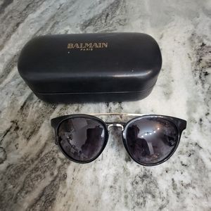 Balmain authentic women's sunglasses. Black and gold